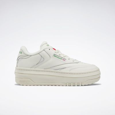 Reebok Footwear Women Club C Extra Shoes CHALK/CHALK/GLEN GREEN sold by Reebok
