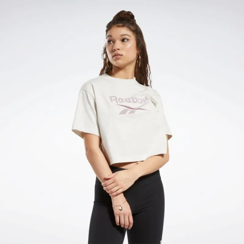 Reebok Apparel Women Classics Big Logo Crop T-Shirt CLWTML sold by Reebok