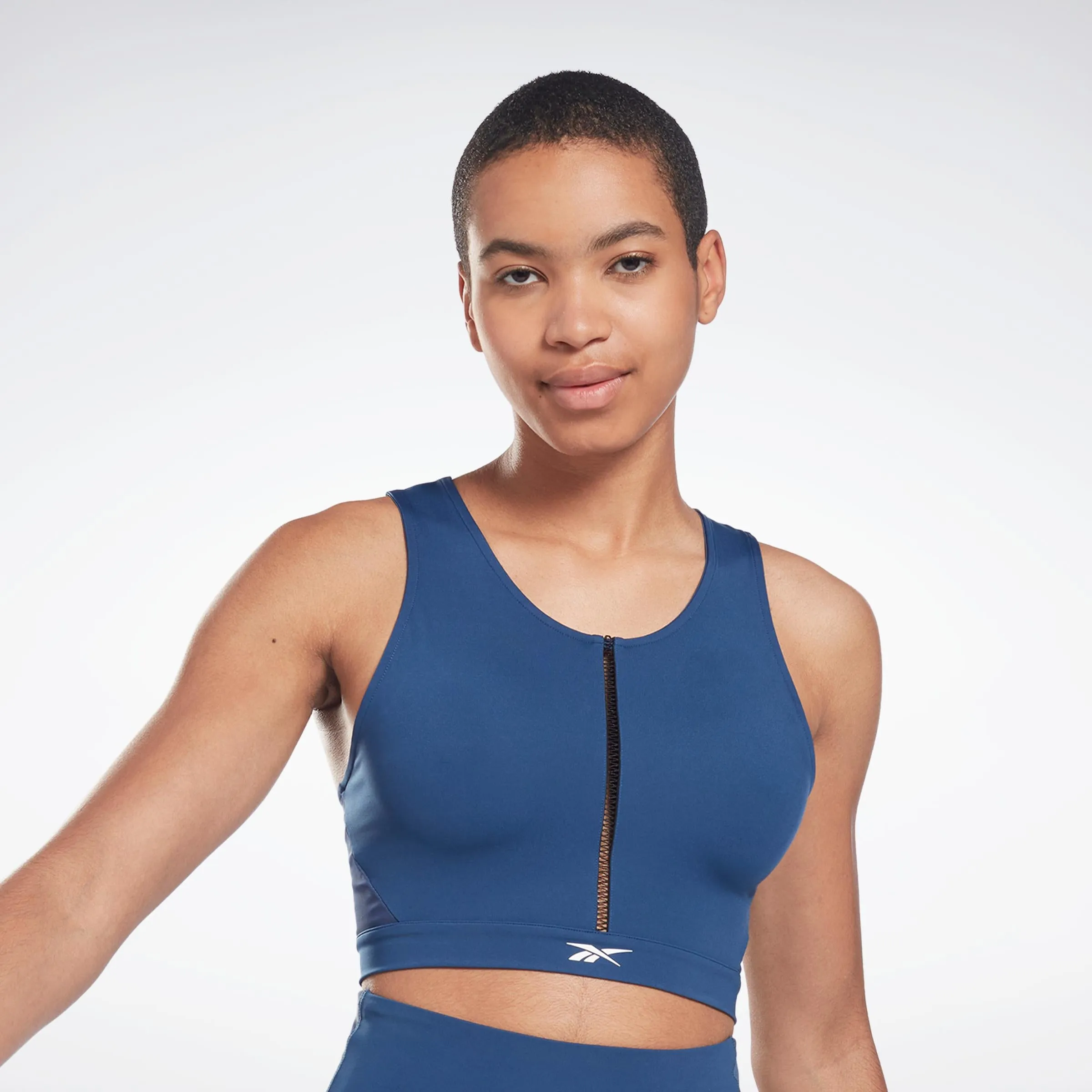 Reebok Apparel Women Lux Perform Crop Top BATBLU sold by Reebok
