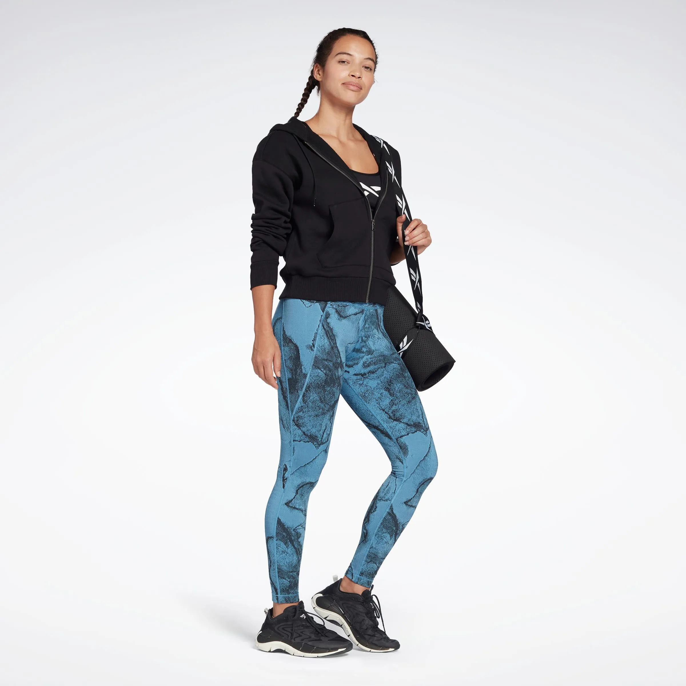 Reebok Apparel Women Lux Jacquard Leggings ESSBLU sold by Reebok product image thumbnail 2