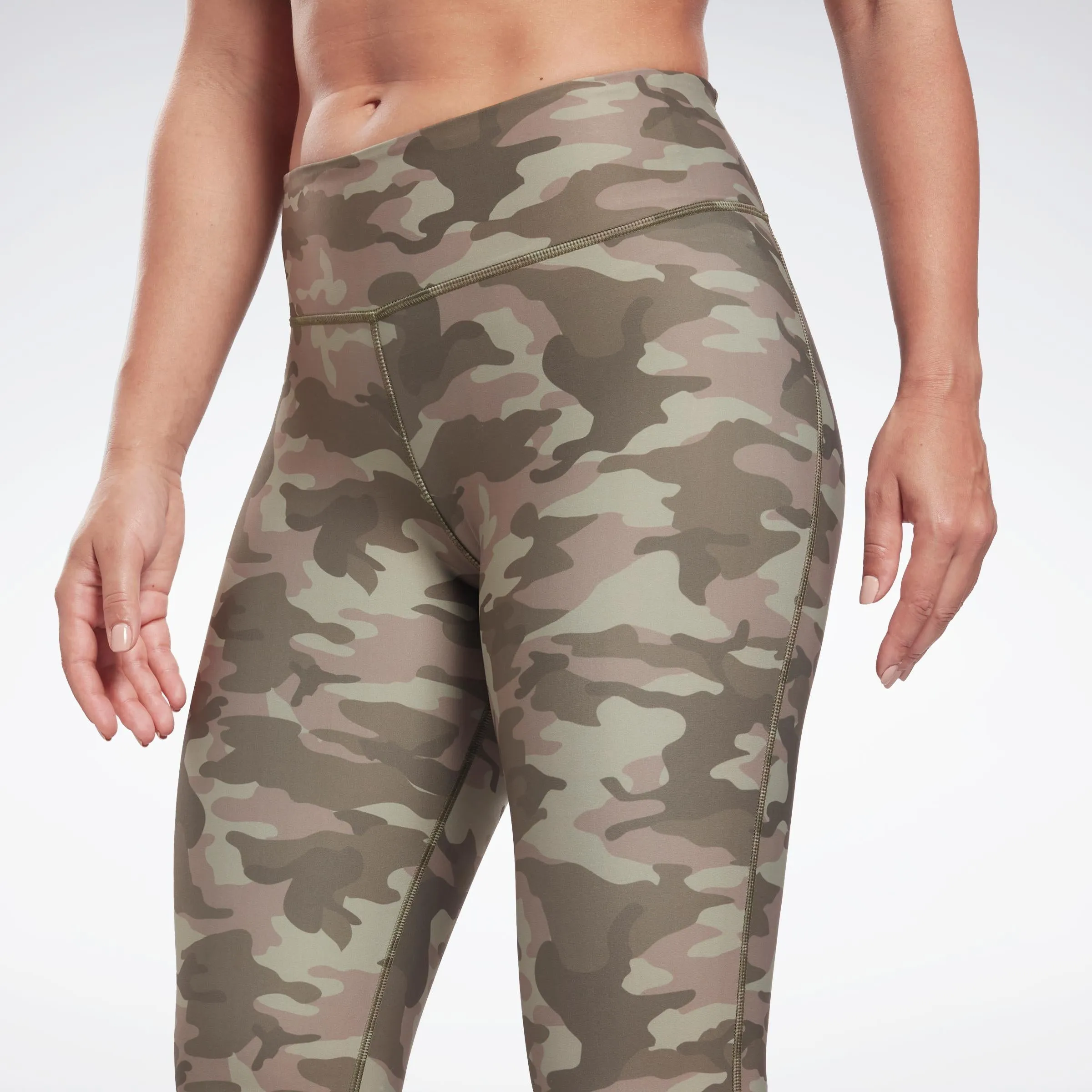 Reebok Apparel Women Lux Bold Camo Print Leggings ARMGRN sold by Reebok product image thumbnail 4