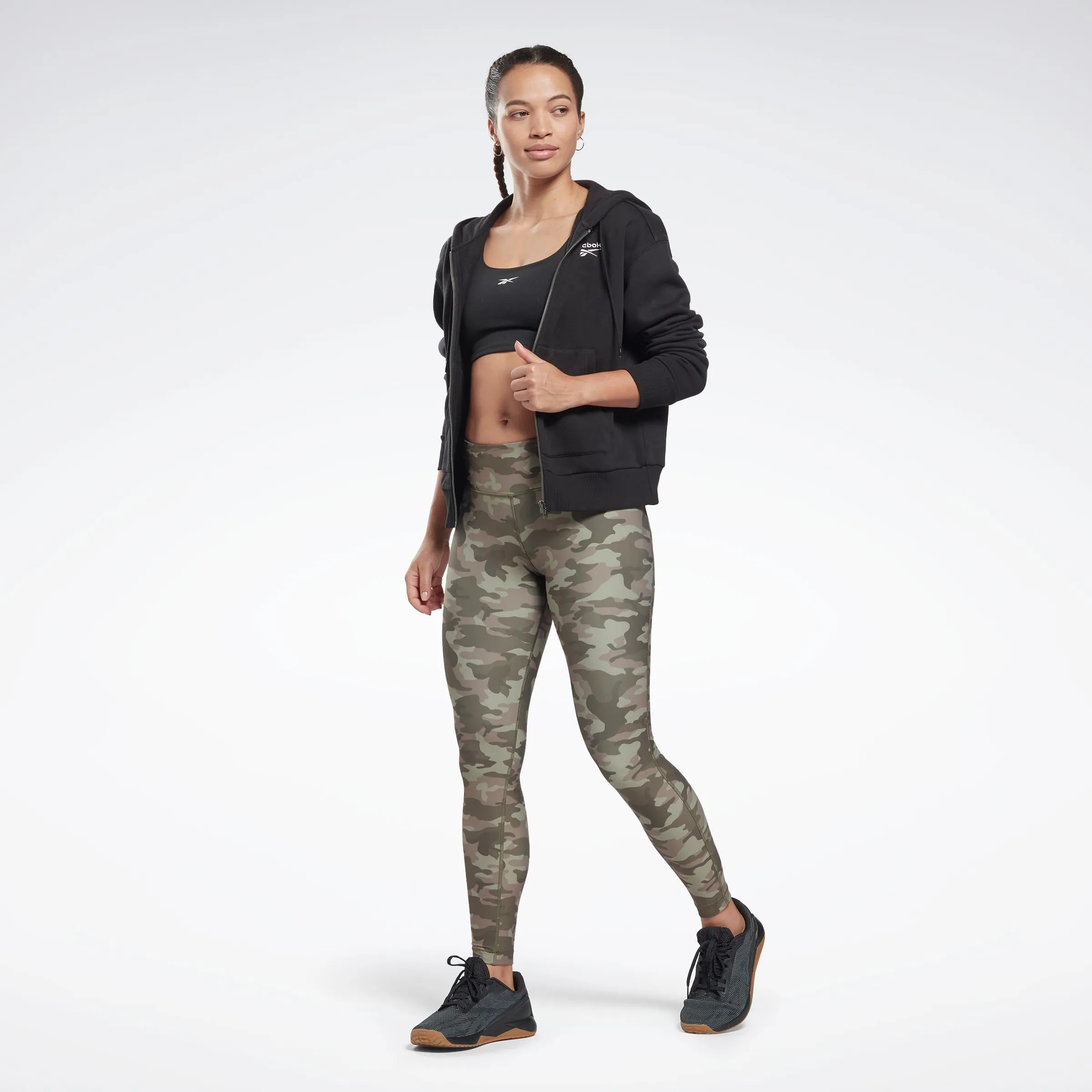 Reebok Apparel Women Lux Bold Camo Print Leggings ARMGRN sold by Reebok product image thumbnail 2