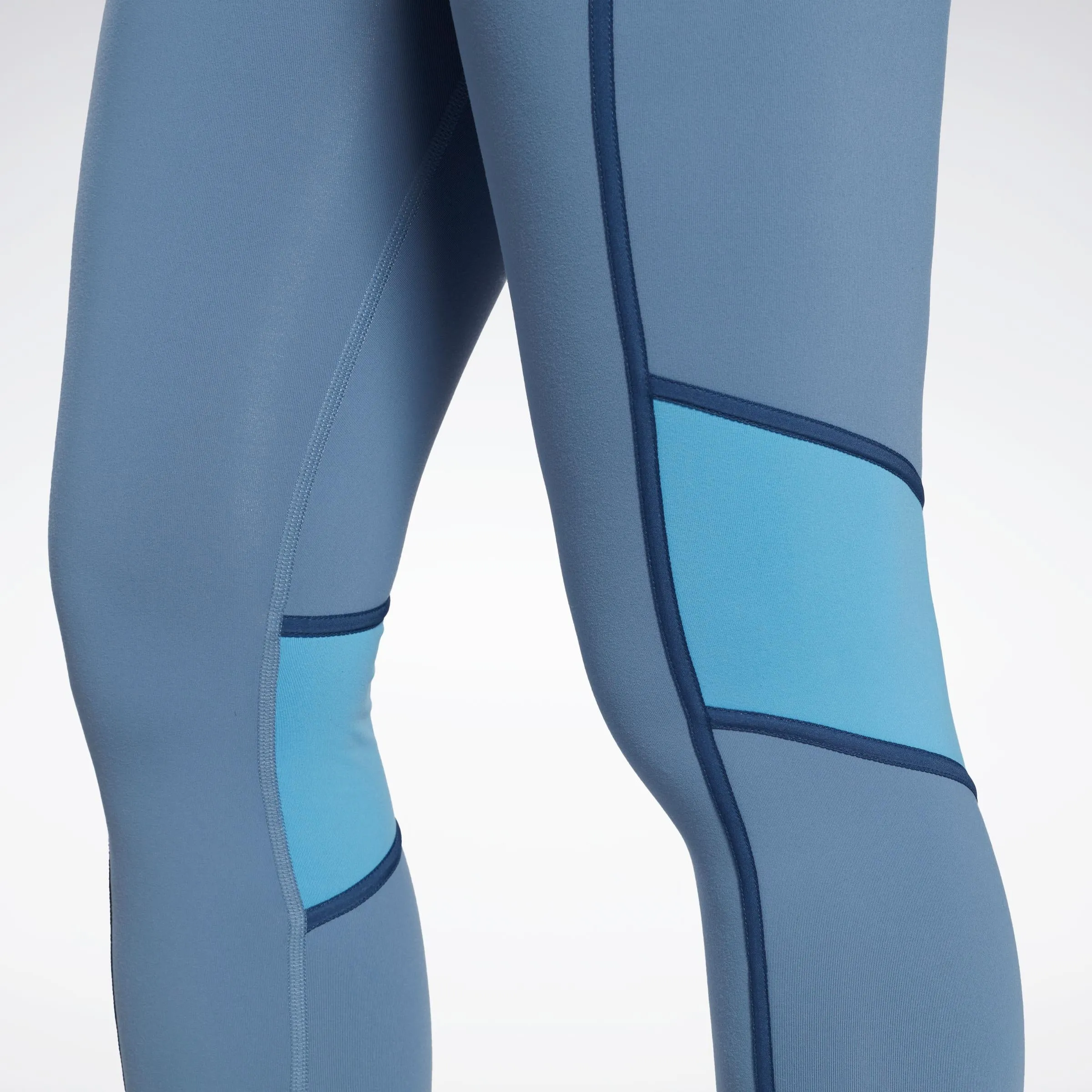 Reebok Apparel Women Lux High-Waisted Colorblock Leggings BLUSLA sold by Reebok product image thumbnail 4