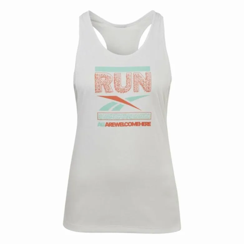 Reebok Apparel Women Running Graphic Speedwick Tank Top WHITE sold by Reebok product image thumbnail 5
