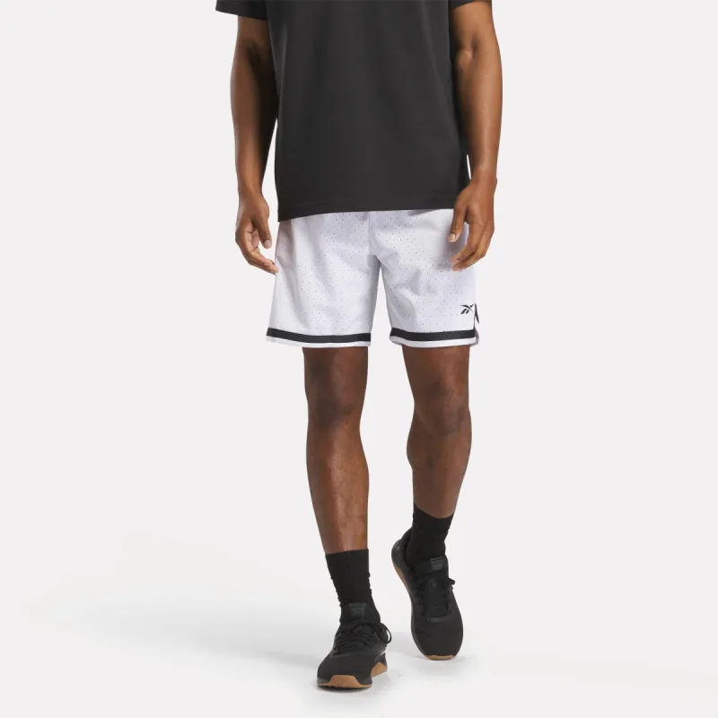 Reebok Apparel Men Basketball Transition Shorts 7" WHITE made by Reebok