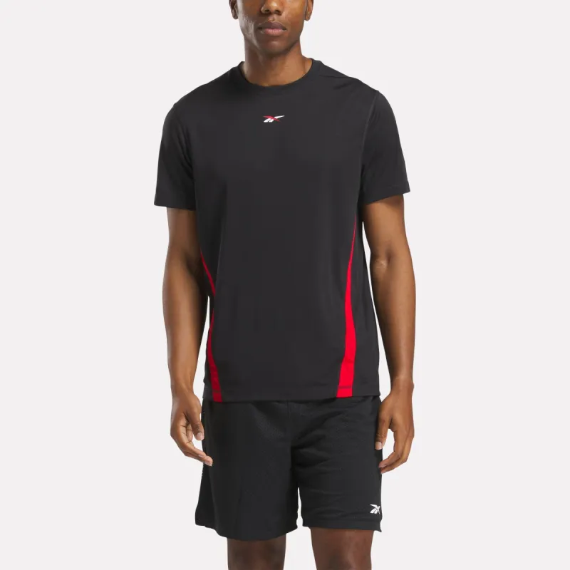 Reebok Apparel Men Training Tech T-Shirt BLACK/RED sold by Reebok