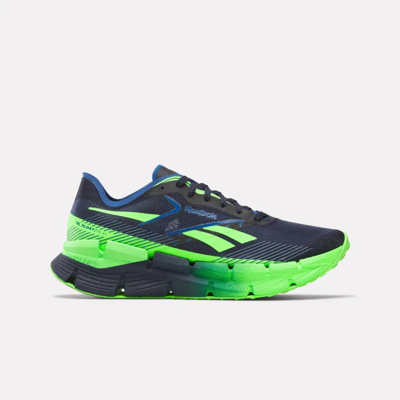 Reebok Footwear Men FloatZig X1 Shoes VECTOR NAVY/SOLAR LIME/TWILIGH sold by Reebok