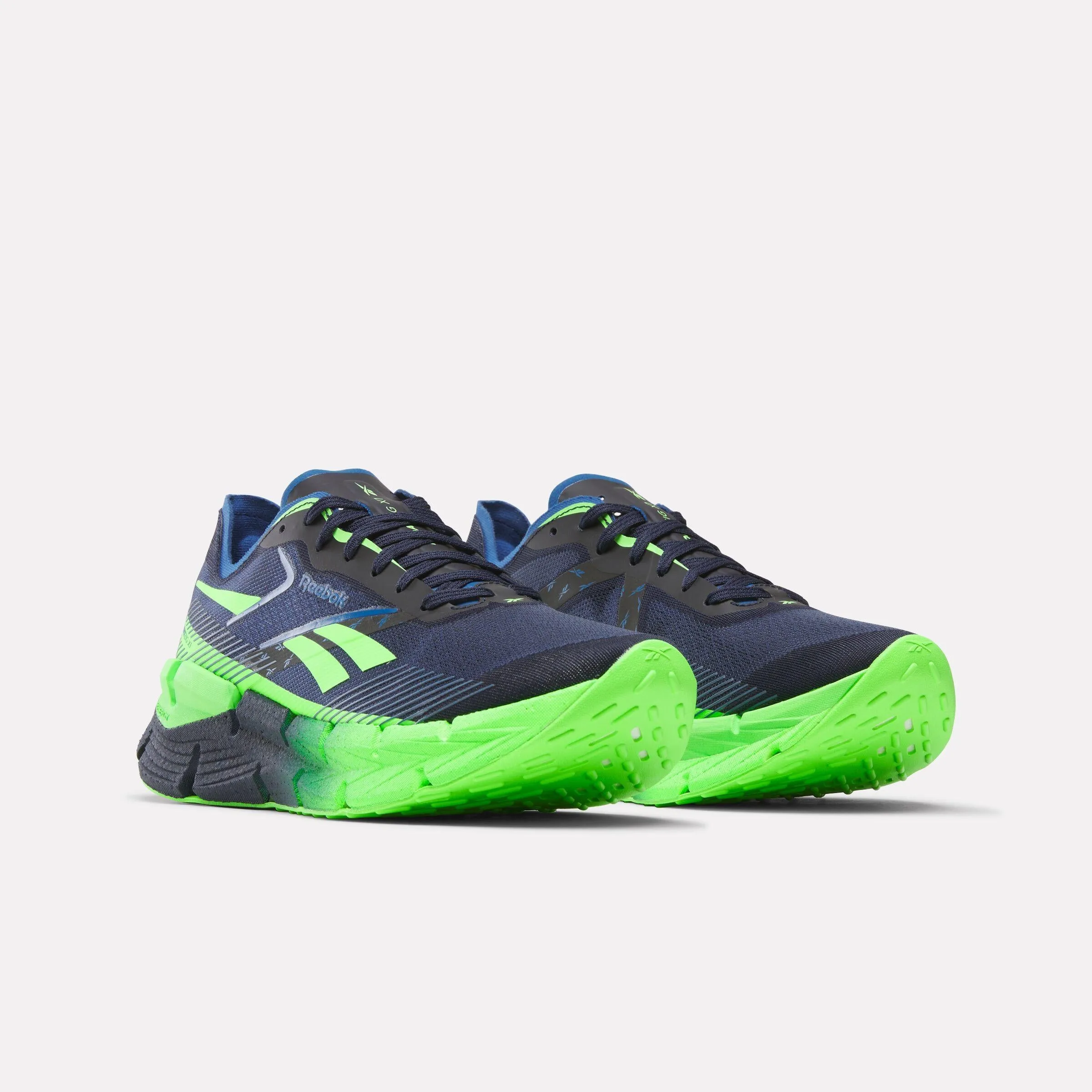Reebok Footwear Men FloatZig X1 Shoes VECTOR NAVY/SOLAR LIME/TWILIGH sold by Reebok product image thumbnail 2