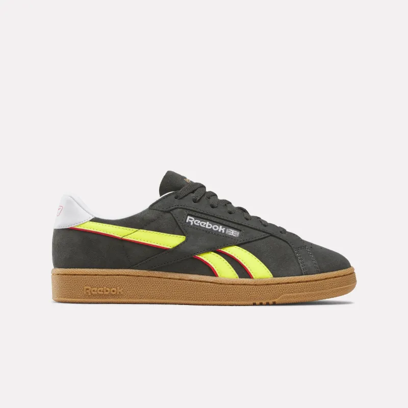 Reebok Footwear Men Club C Grounds UK Shoes BLACK/ELECTRICYELLOW/GUM sold by Reebok