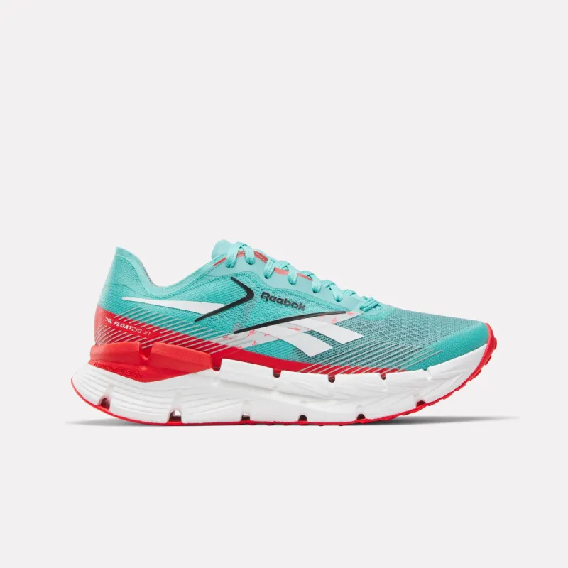 Reebok Footwear Men FloatZig X1 Shoes AI AQUA/BLACK/ENERGY RED sold by Reebok