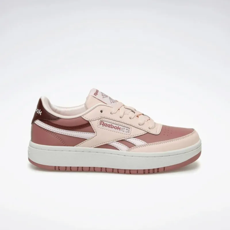 Reebok Footwear Kids Club C Double Revenge Shoes - Grade School FTWR WHITE/PORCELAIN PINK/FTWR sold by Reebok