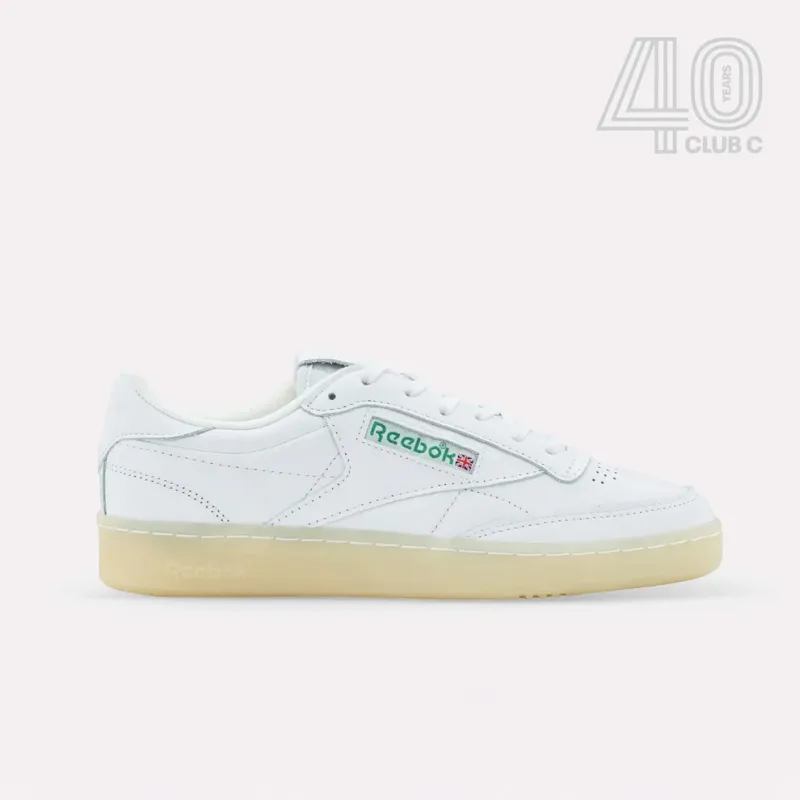 Reebok Footwear Men Club C 85 Vintage Shoes - 40th Anniversary WHITE/GLENGREEN/VECTORRED sold by Reebok