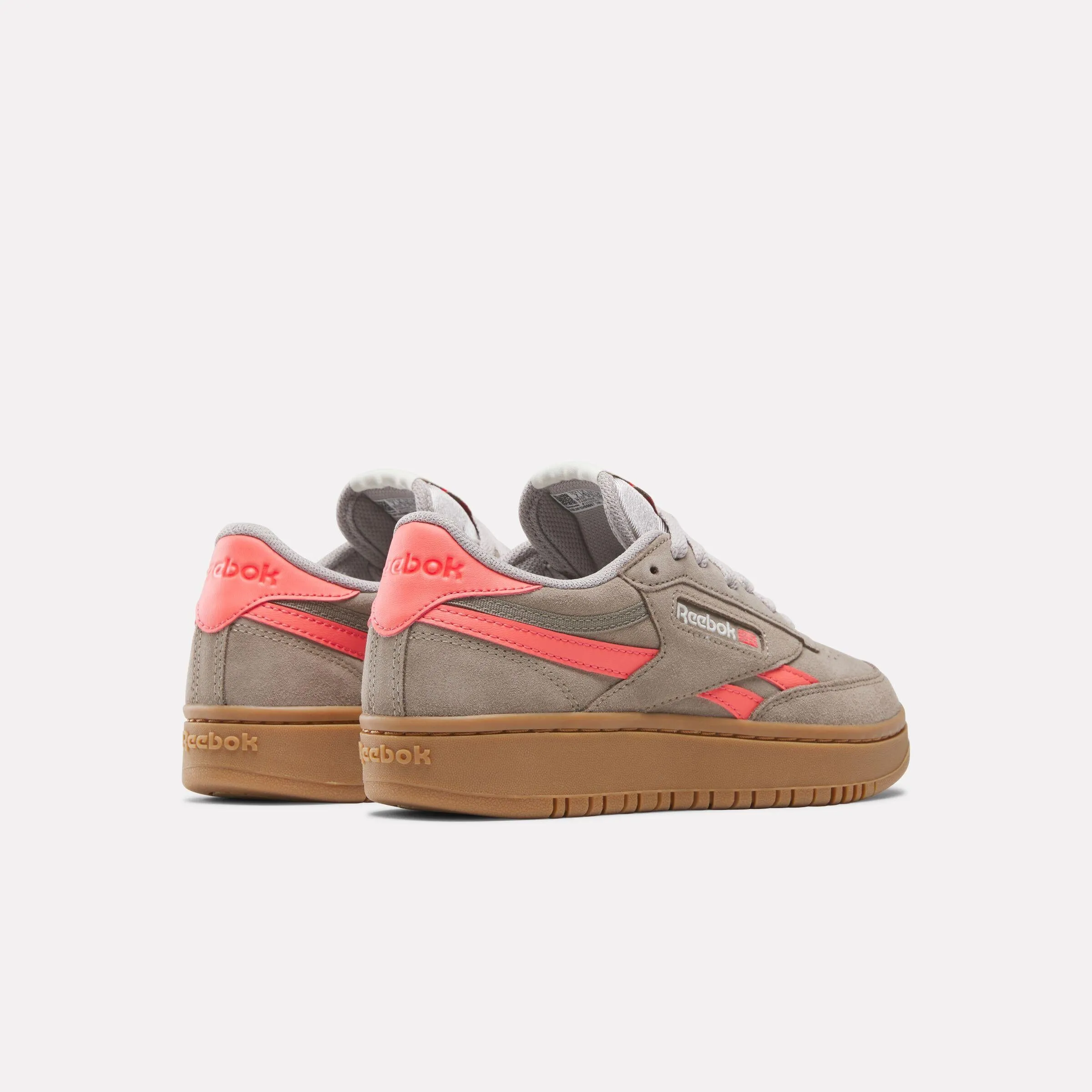 Reebok Footwear Women Club C Double Revenge Shoes GRITTY GREY/SUNSET CORAL/GUM sold by Reebok product image thumbnail 3