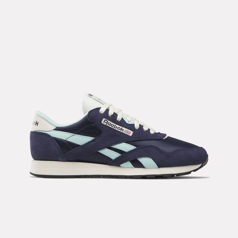 Reebok Footwear Men Classic Nylon Shoes VECTOR NAVY/GLITCH AQUA/VINTAG sold by Reebok