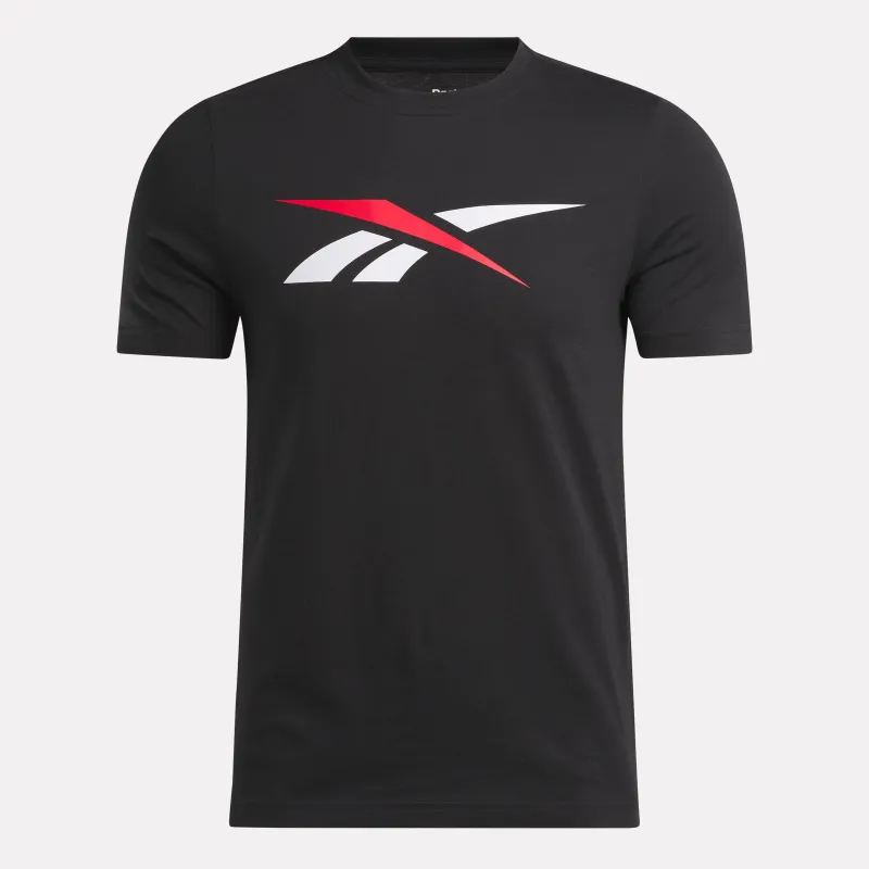 Reebok Apparel Men Reebok Graphic Series Vector T-Shirt BLACK/WHITE/VECTOR RED sold by Reebok