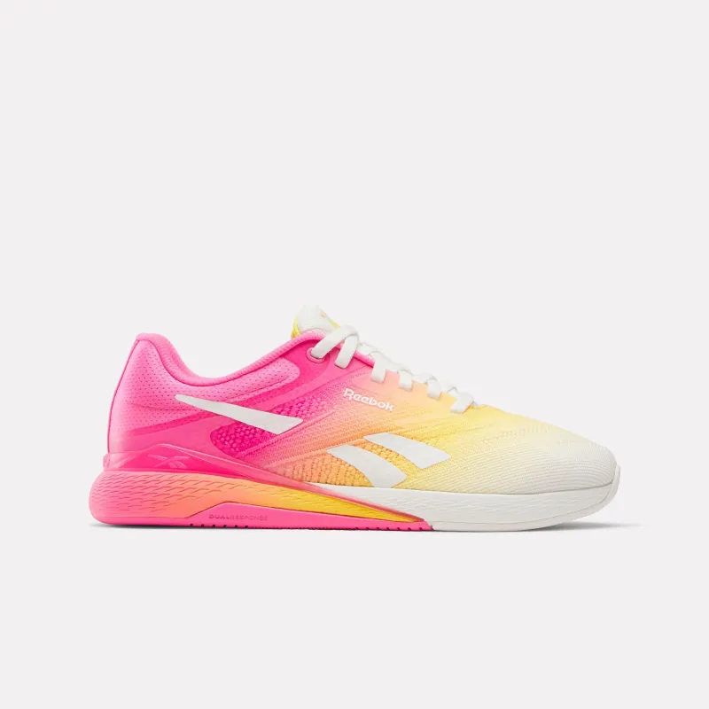 Reebok Footwear Women Nano X5 Training Shoes CHALK/ATOMIC PINK/GOLDEN HAZE sold by Reebok
