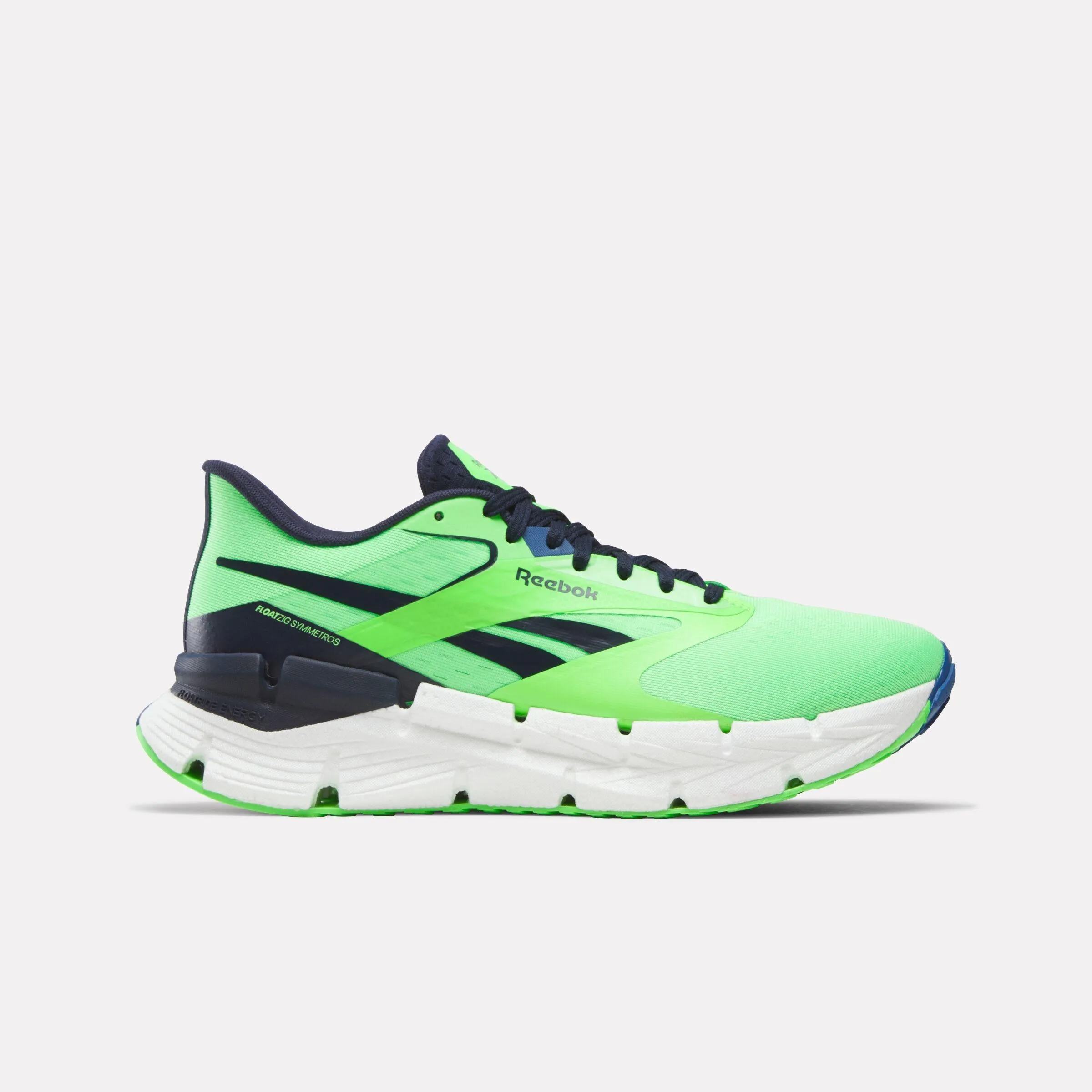 Reebok Footwear Men FloatZig Symmetros Shoes SOLAR LIME/VECTOR NAVY/TWILIGH sold by Reebok