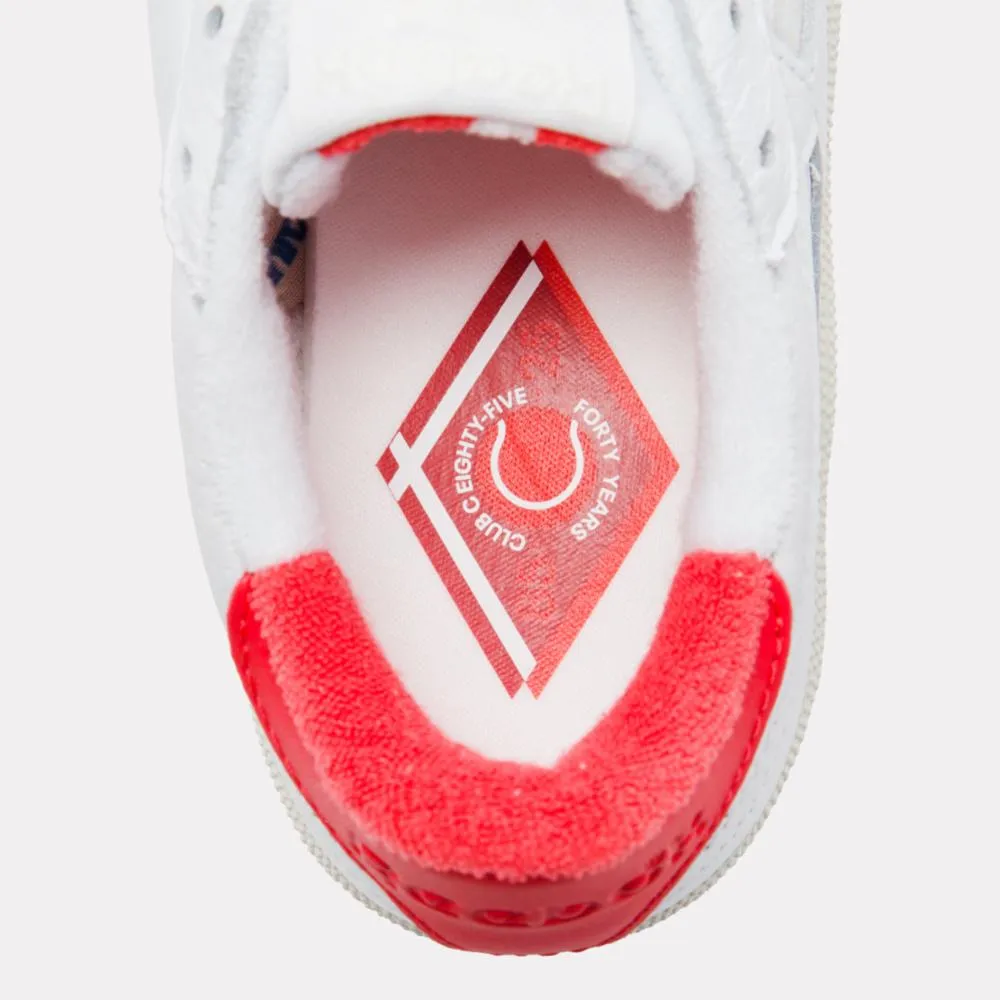 Reebok Footwear Women Club C 85 Vintage Shoes - 40th Anniversary WHITE/CHALK/ENERGYRED sold by Reebok product image thumbnail 5
