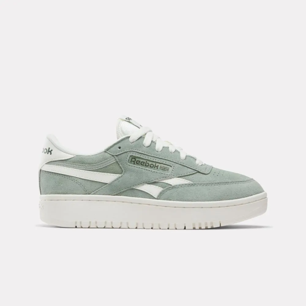 Reebok Footwear Women Club C Double Revenge Shoes HYBRID GREEN/CHALK/CHALK sold by Reebok