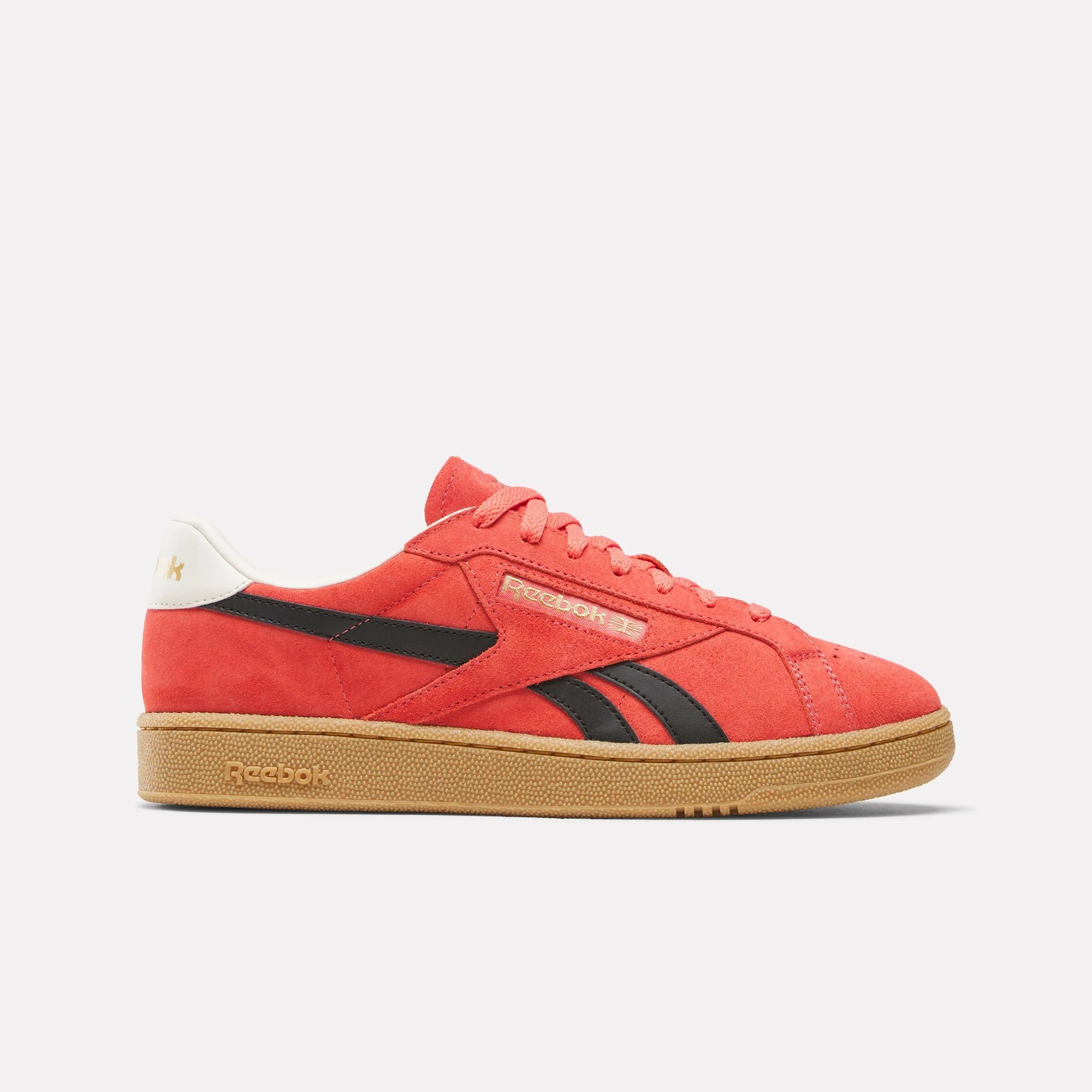 Reebok Footwear Men Club C Grounds UK Shoes SUNSETCORAL/BLACK/GUM sold by Reebok