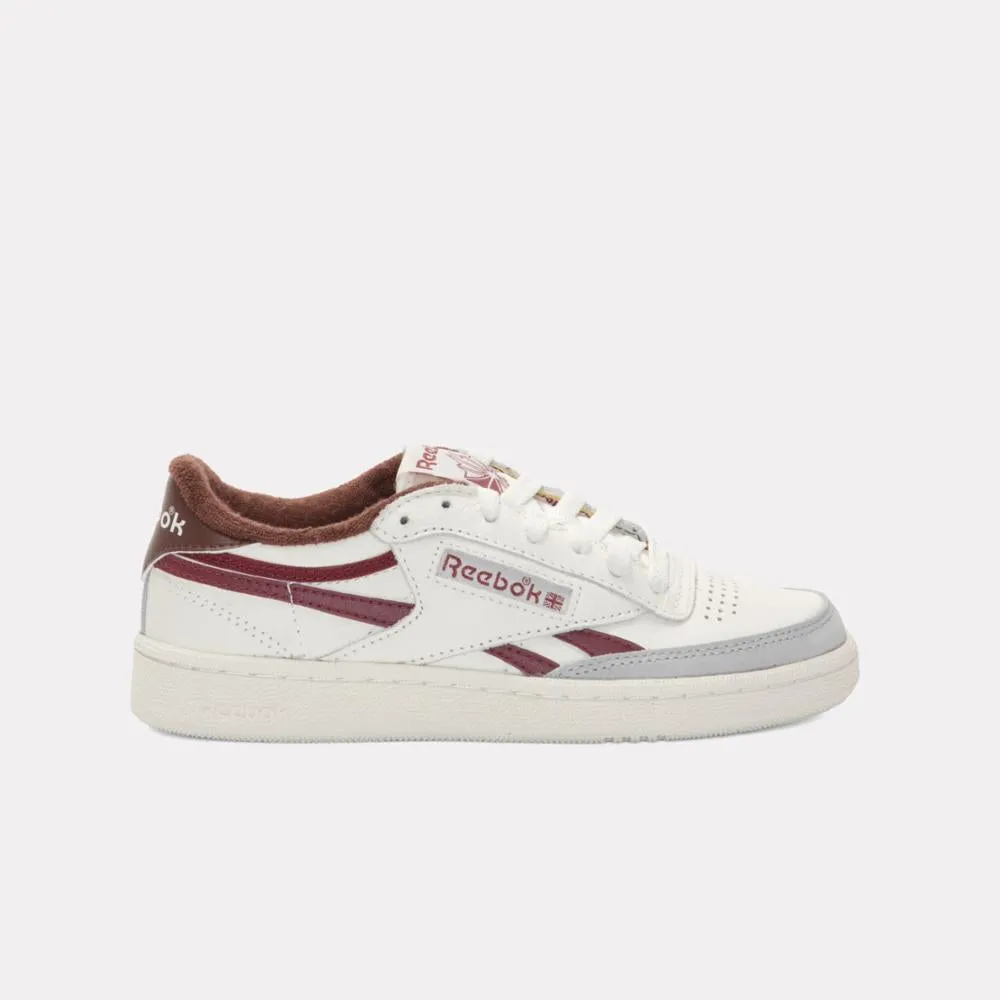 Reebok Footwear Men Club C Revenge Vintage Shoes CHALK/BURGUNDY/GREY sold by Reebok