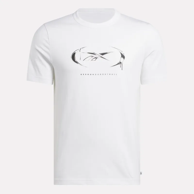 Reebok Apparel Men Graphic Series Basketball Drip T-Shirt WHITE sold by Reebok