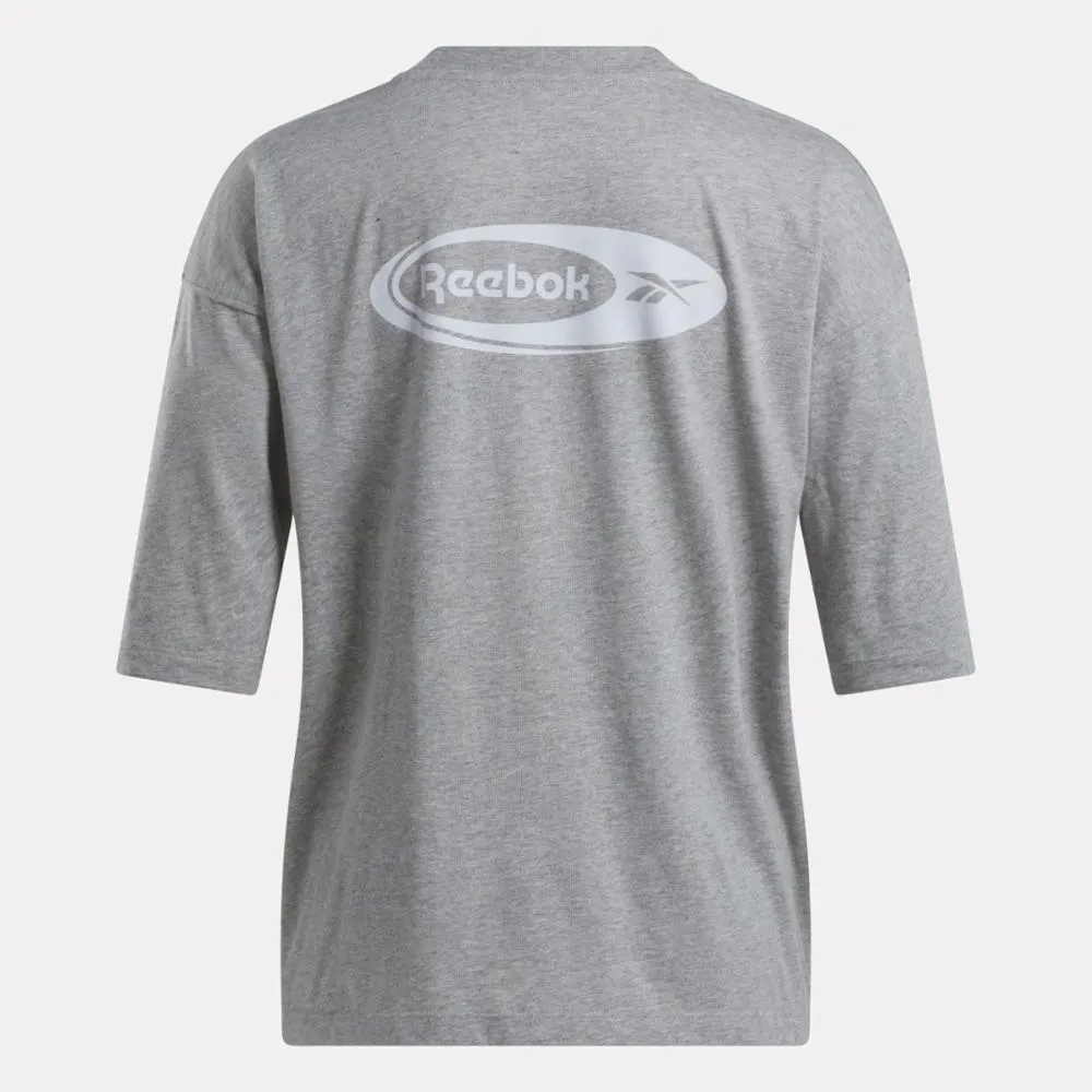 Reebok Apparel Women ID Energy Brand Proud T-Shirt MGREYH sold by Reebok product image thumbnail 4