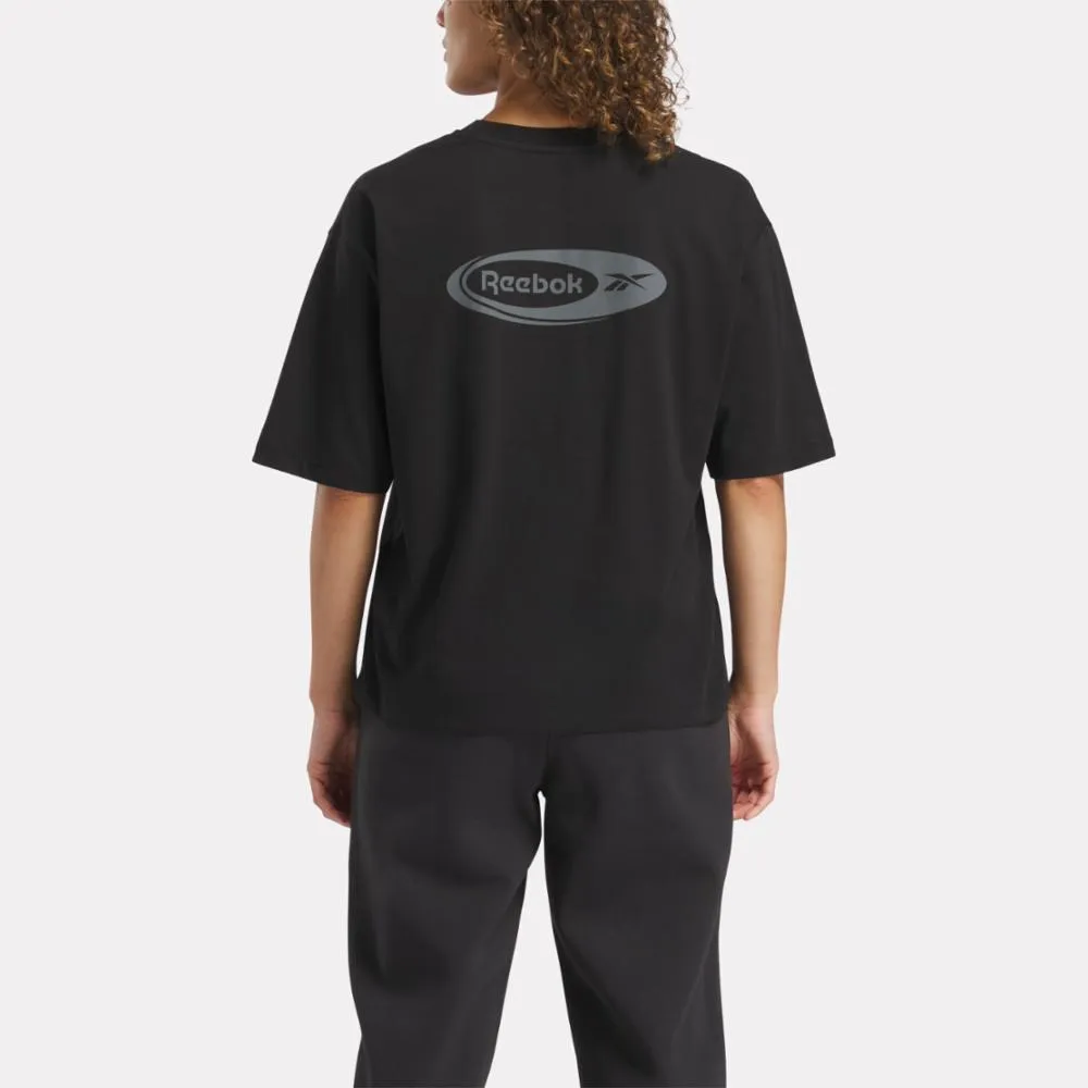 Reebok Apparel Women ID Energy Brand Proud T-Shirt BLACK sold by Reebok product image thumbnail 3
