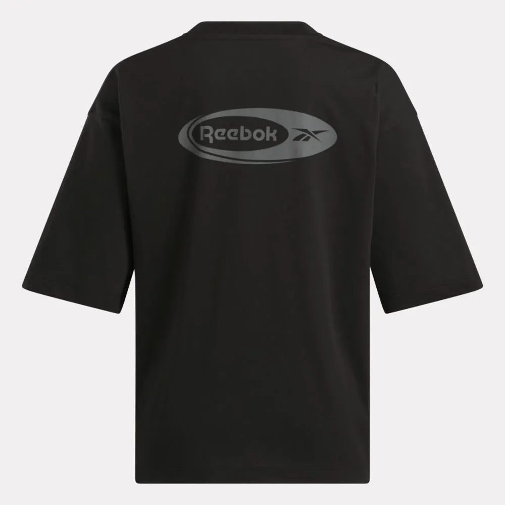 Reebok Apparel Women ID Energy Brand Proud T-Shirt BLACK sold by Reebok product image thumbnail 4