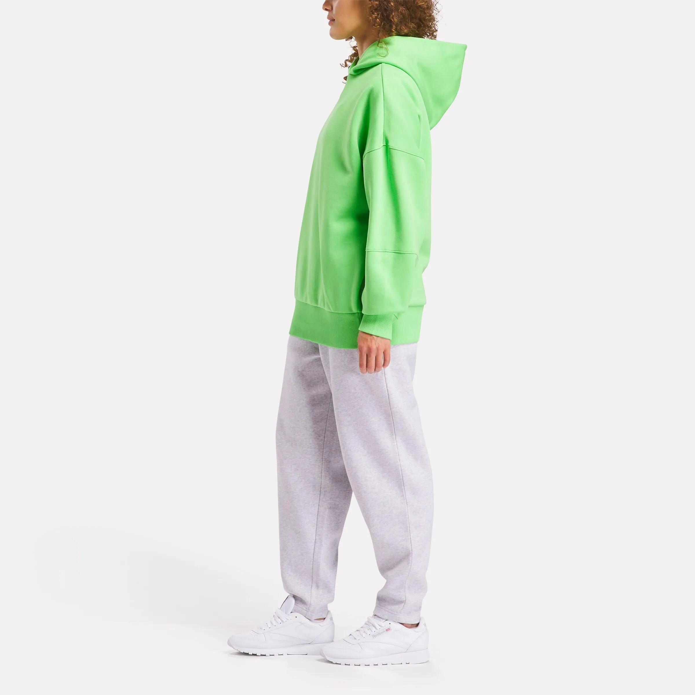 Reebok Apparel Women Lux Oversized Hoodie SOLAR LIME sold by Reebok product image thumbnail 2