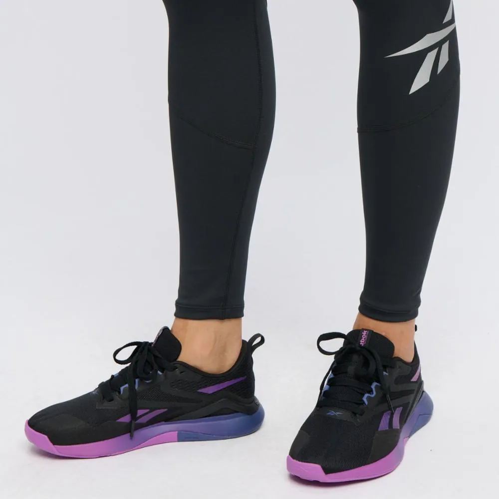 Reebok Apparel Women Running Logo Vector Leggings NGHBLK sold by Reebok product image thumbnail 4