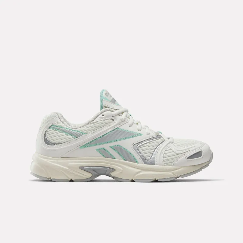 Reebok Footwear Women Reebok Premier Road Plus VI Shoes CHALK/GREY 1/GLITCH AQUA made by Reebok