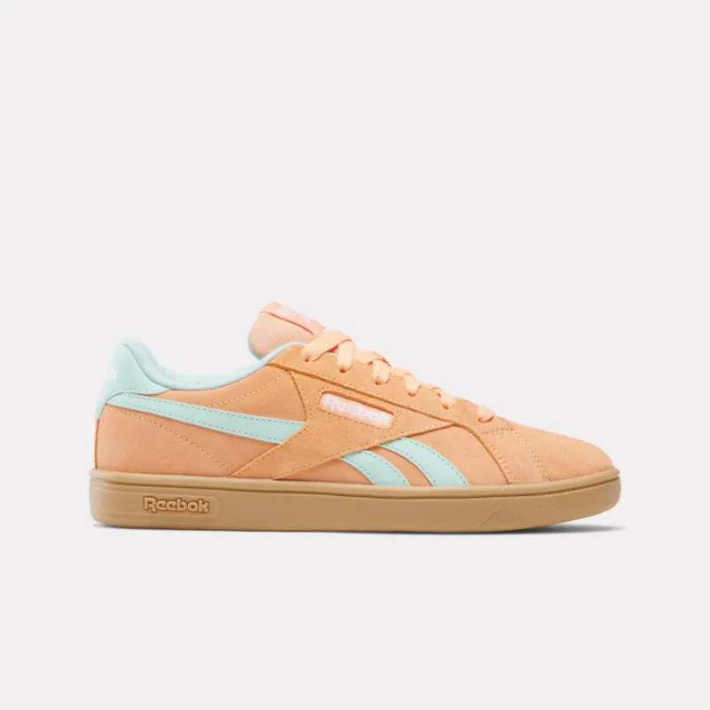 Reebok Footwear Women Reebok Court Retro Shoes SUNKISSEDORANGE/GLITCHAQUA/GUM sold by Reebok