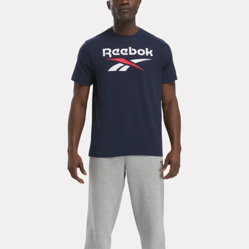 Reebok Apparel Men Reebok Identity Big Stacked Logo T-Shirt VECNAV sold by Reebok