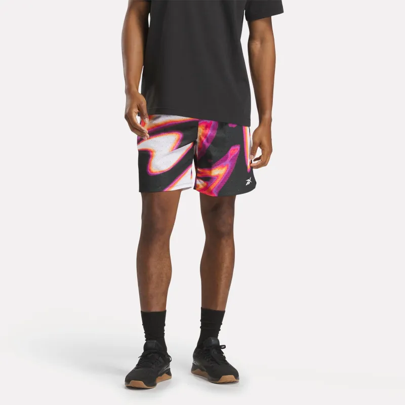 Reebok Apparel Men Basketball Transition Shorts 7" HEAT WAVE made by Reebok