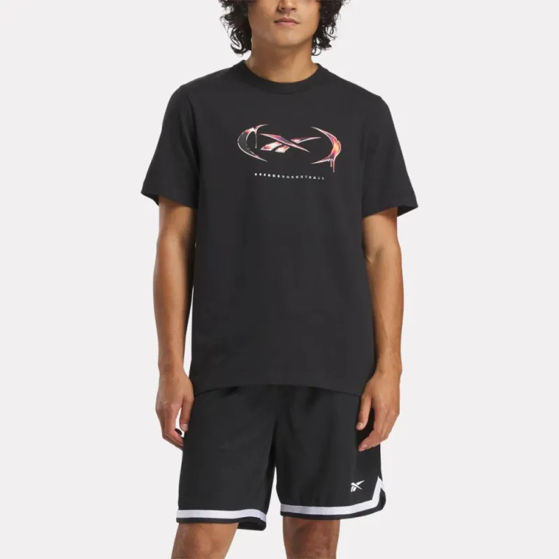 Reebok Apparel Men Graphic Series Basketball Drip T-Shirt BLACK sold by Reebok