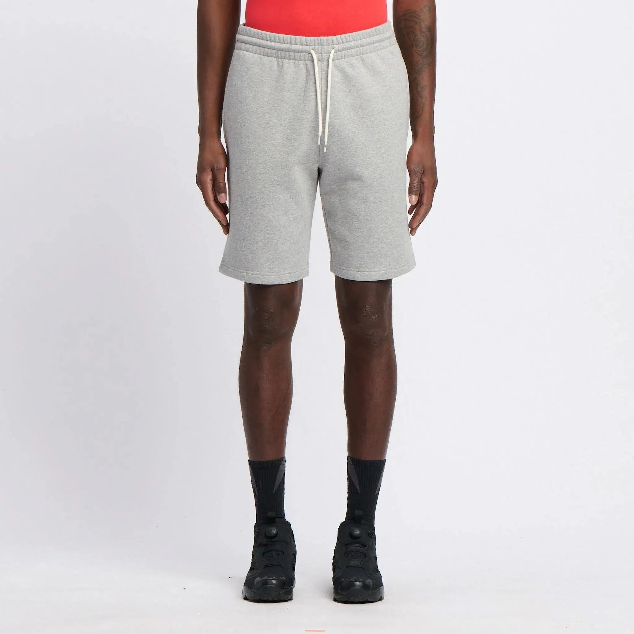 Reebok Apparel Men Reebok Identity Small Logo Sweat Shorts MEDIUM GREY HEATHER/VECTOR RED sold by Reebok