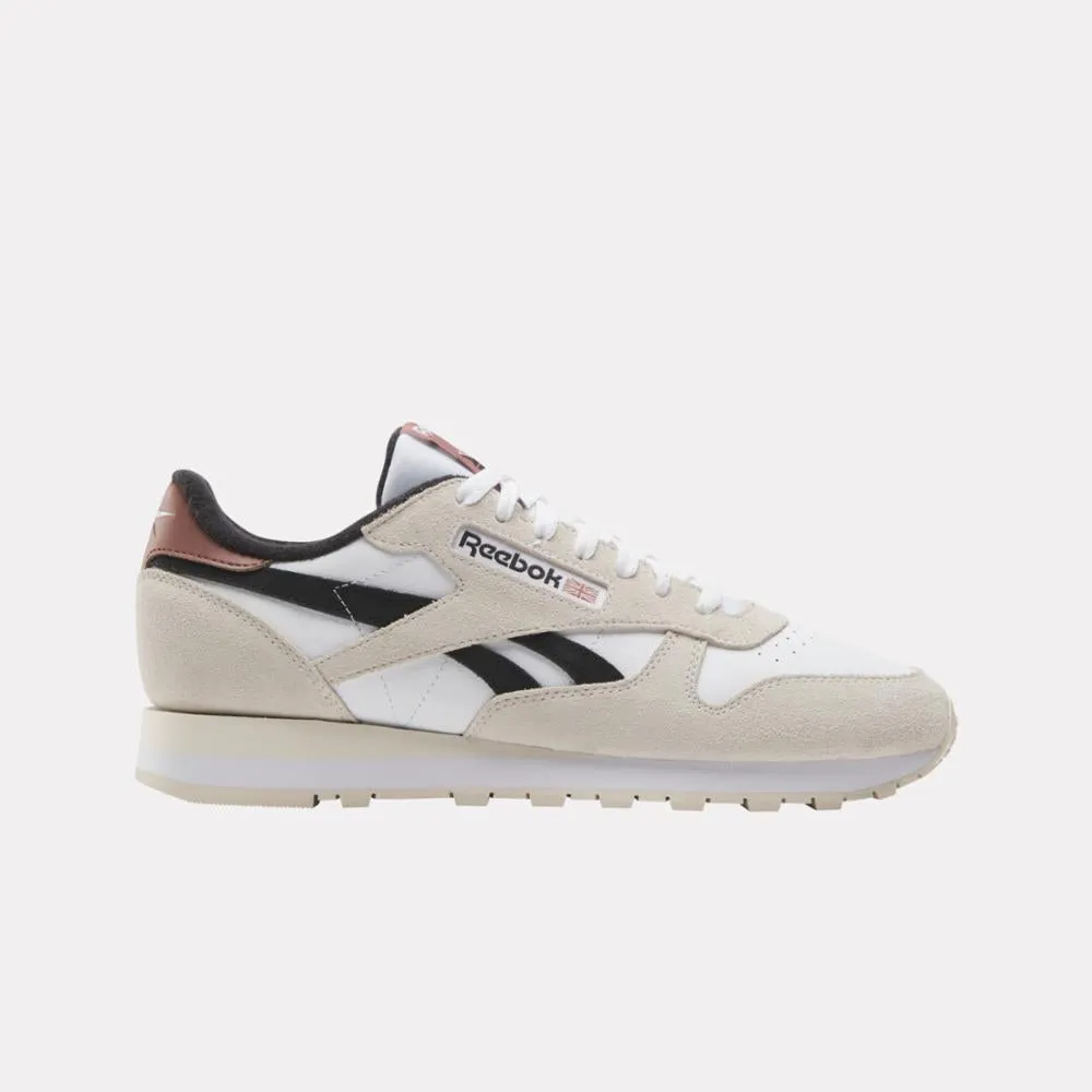 Reebok Footwear Men Classic Leather Shoes WHITE/SAND/BLACK sold by Reebok