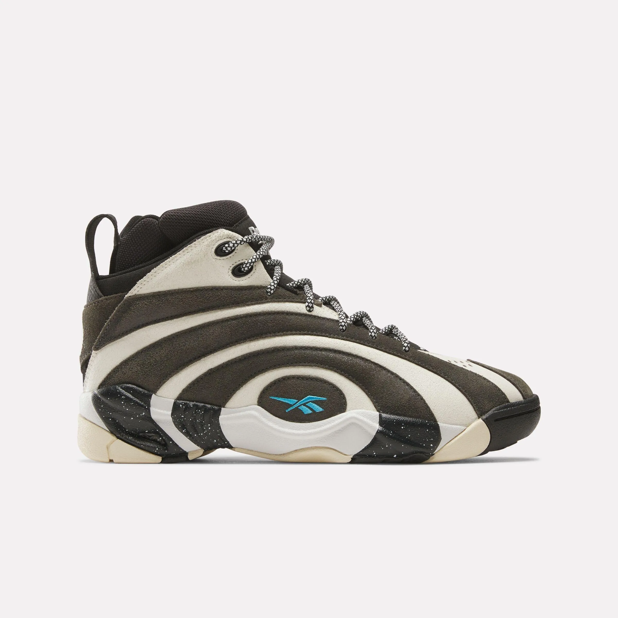 Reebok Footwear Men Shaqnosis Retro Basketball Shoes WASHED BLACK/CHALK/BLUE sold by Reebok