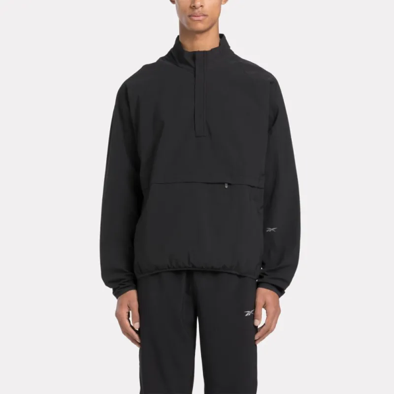 Reebok Apparel Men Active Collective Skystretch Woven Anorak BLACK sold by Reebok
