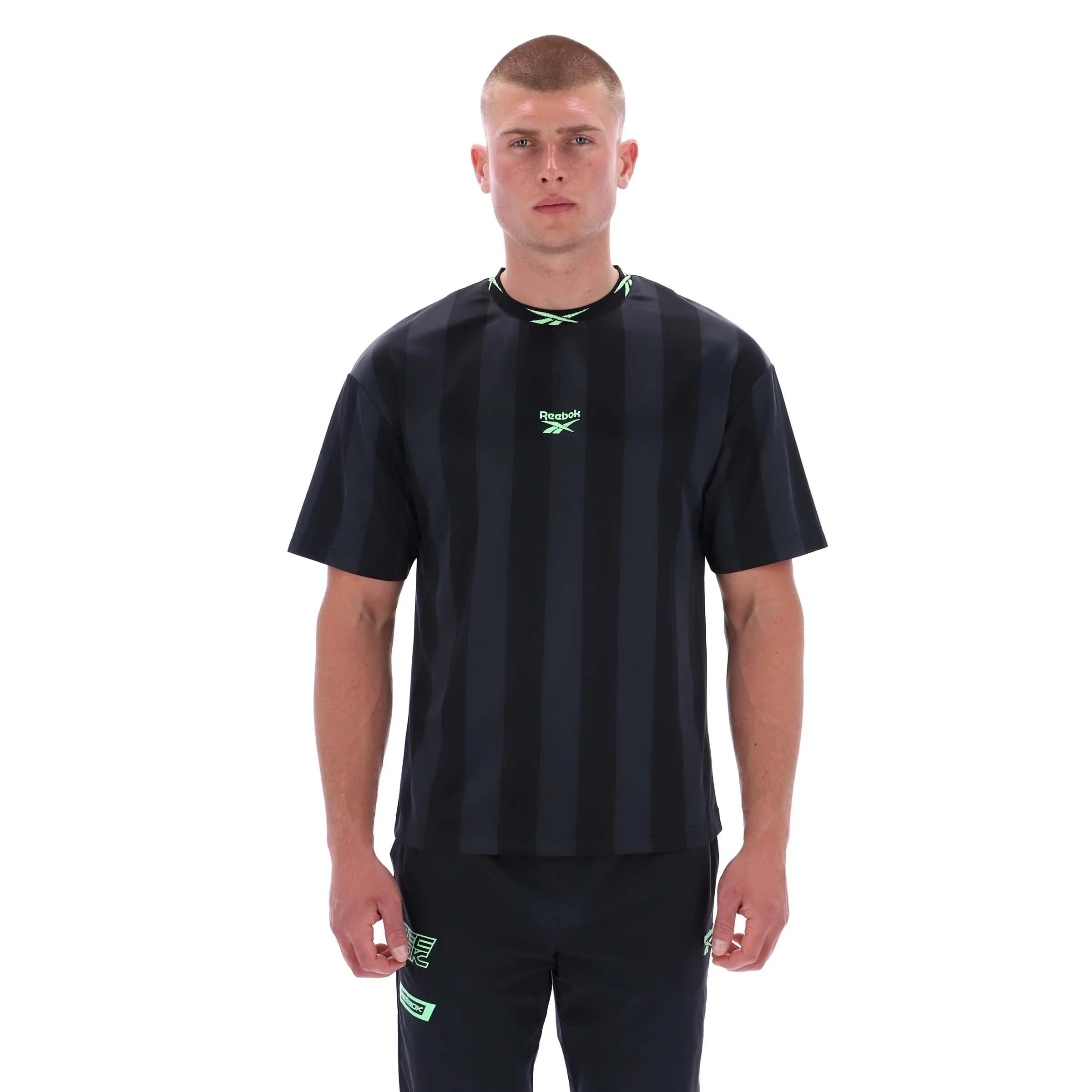 Reebok Apparel Men Reebok Graphic Stripe Jersey BLACK sold by Reebok