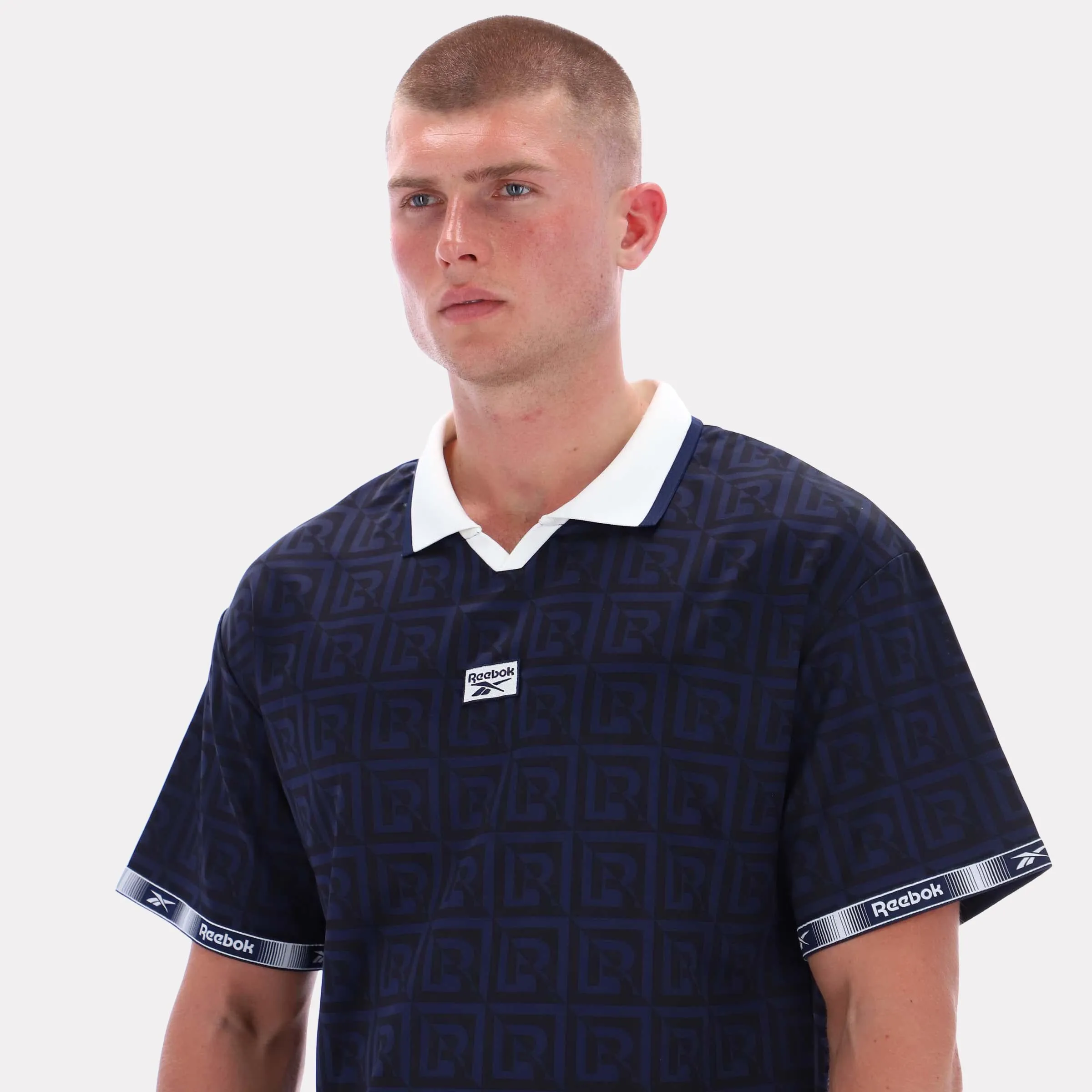 Reebok Apparel Men Reebok Monogram Graphic Jersey VECTOR NAVY AOP sold by Reebok product image thumbnail 3