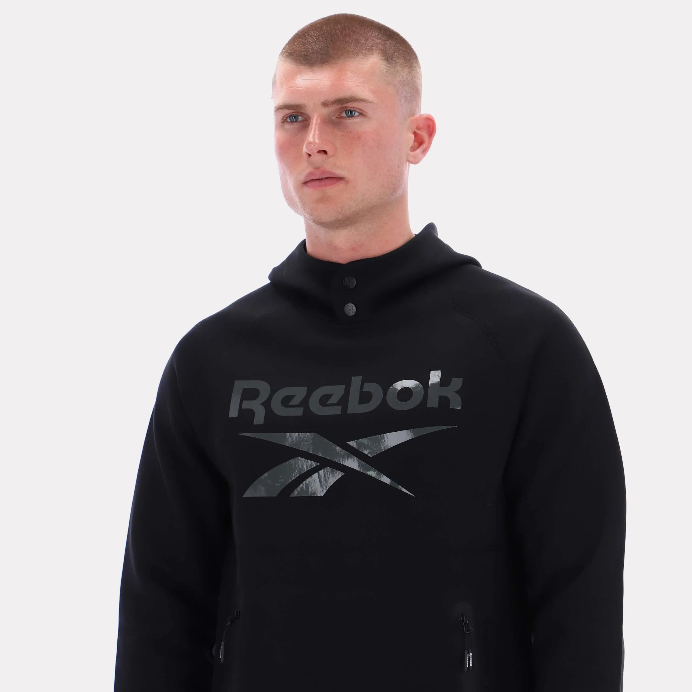 Reebok Apparel Men Studio Structure Hoodie BLACK sold by Reebok product image thumbnail 3