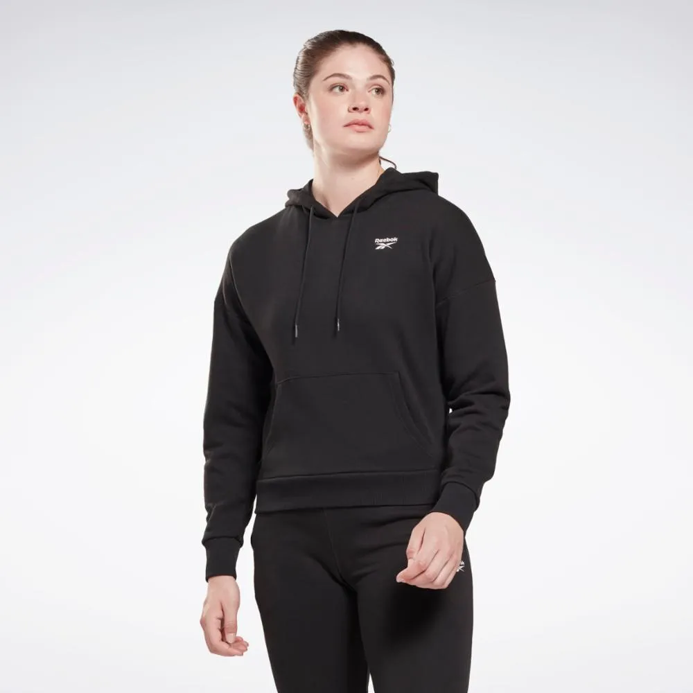 Reebok Apparel Women Reebok Identity Small Logo French Terry Hoodie BLACK sold by Reebok