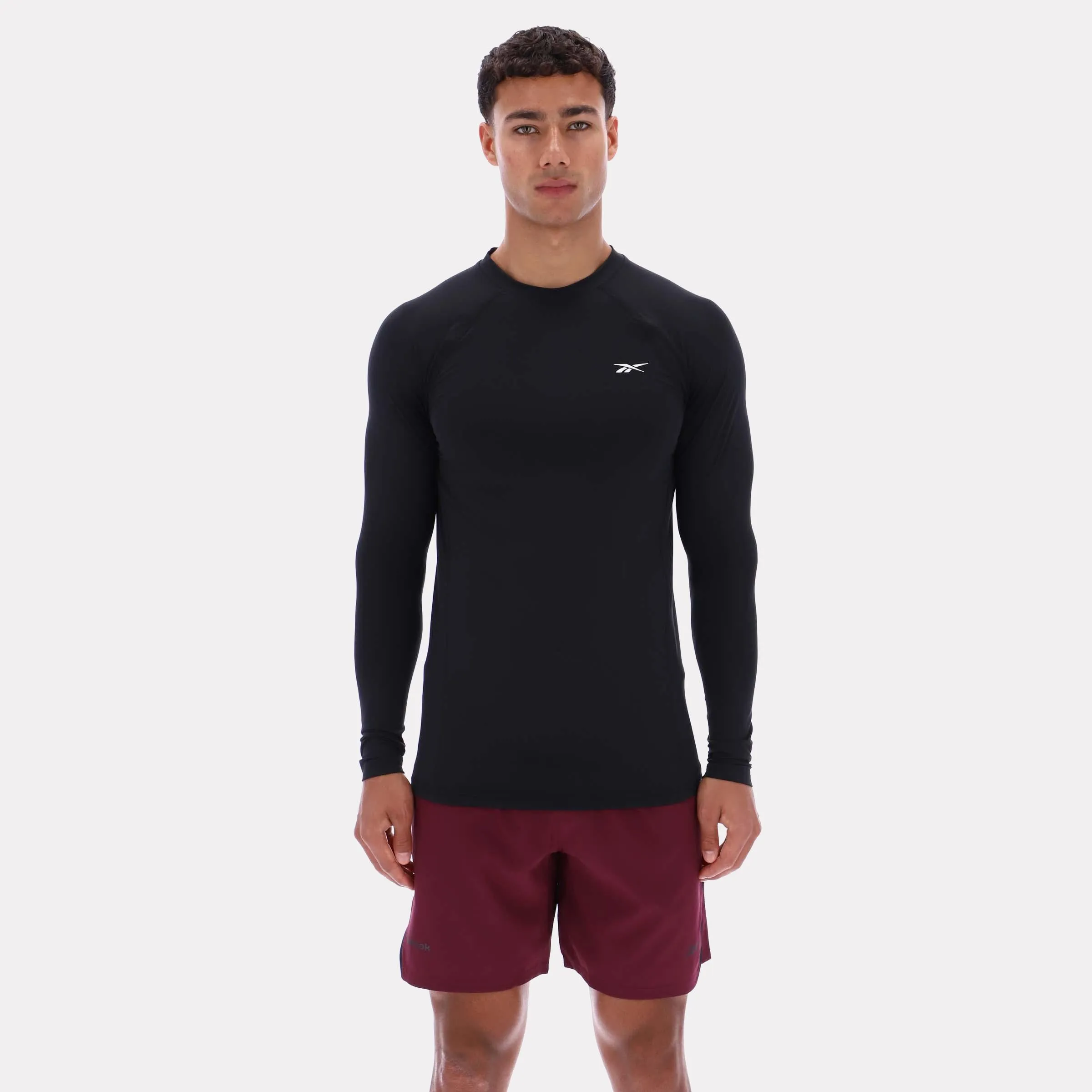 Reebok Apparel Men Performance Long Sleeve Tee BLACK sold by Reebok