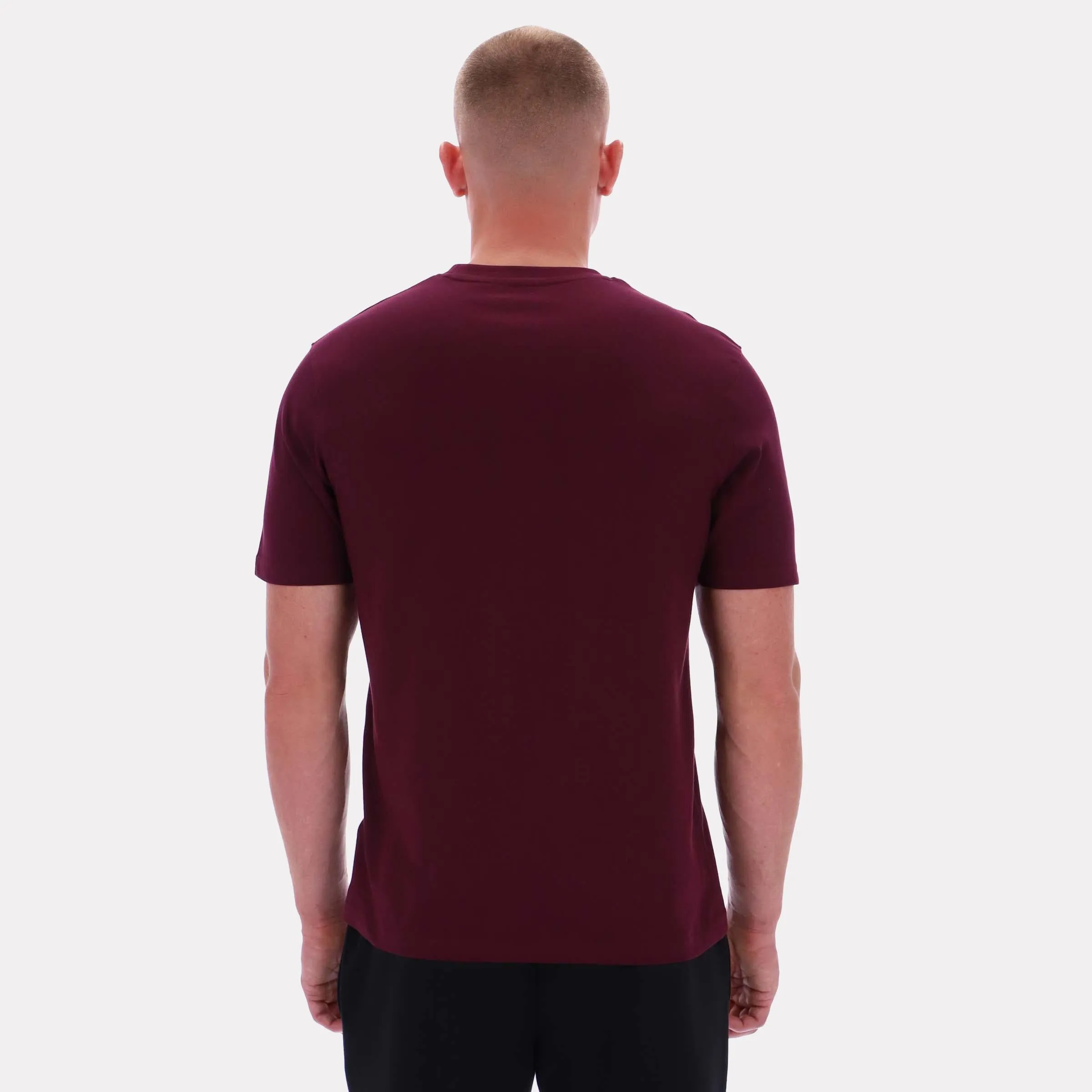 Reebok Apparel Men Big Logo Crewneck Short Sleeve Tee BLACK CHERRY sold by Reebok product image thumbnail 2