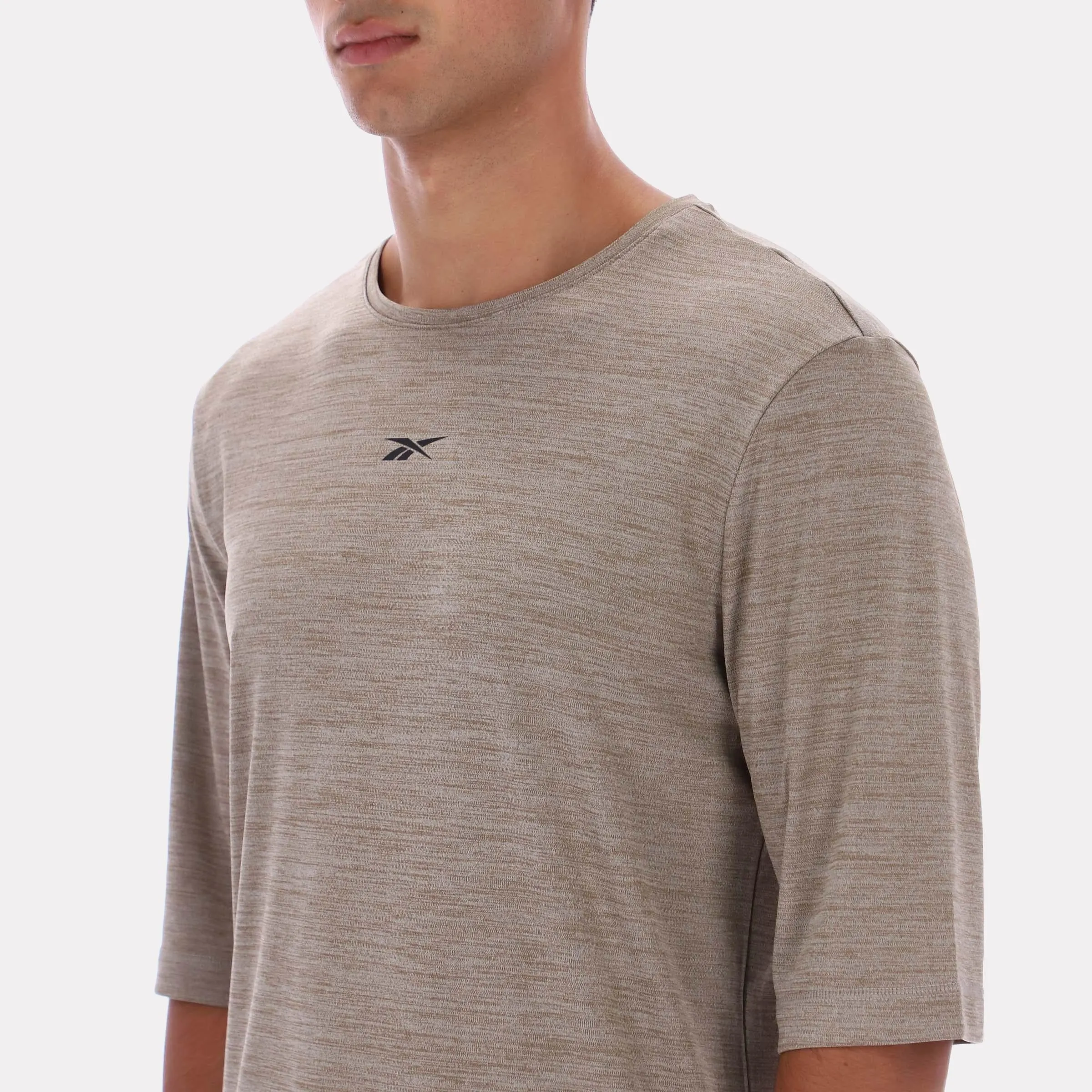 Reebok Apparel Men Relaxed Long Sleeve Yoga T-Shirt GRITTY GREY MARL sold by Reebok product image thumbnail 4