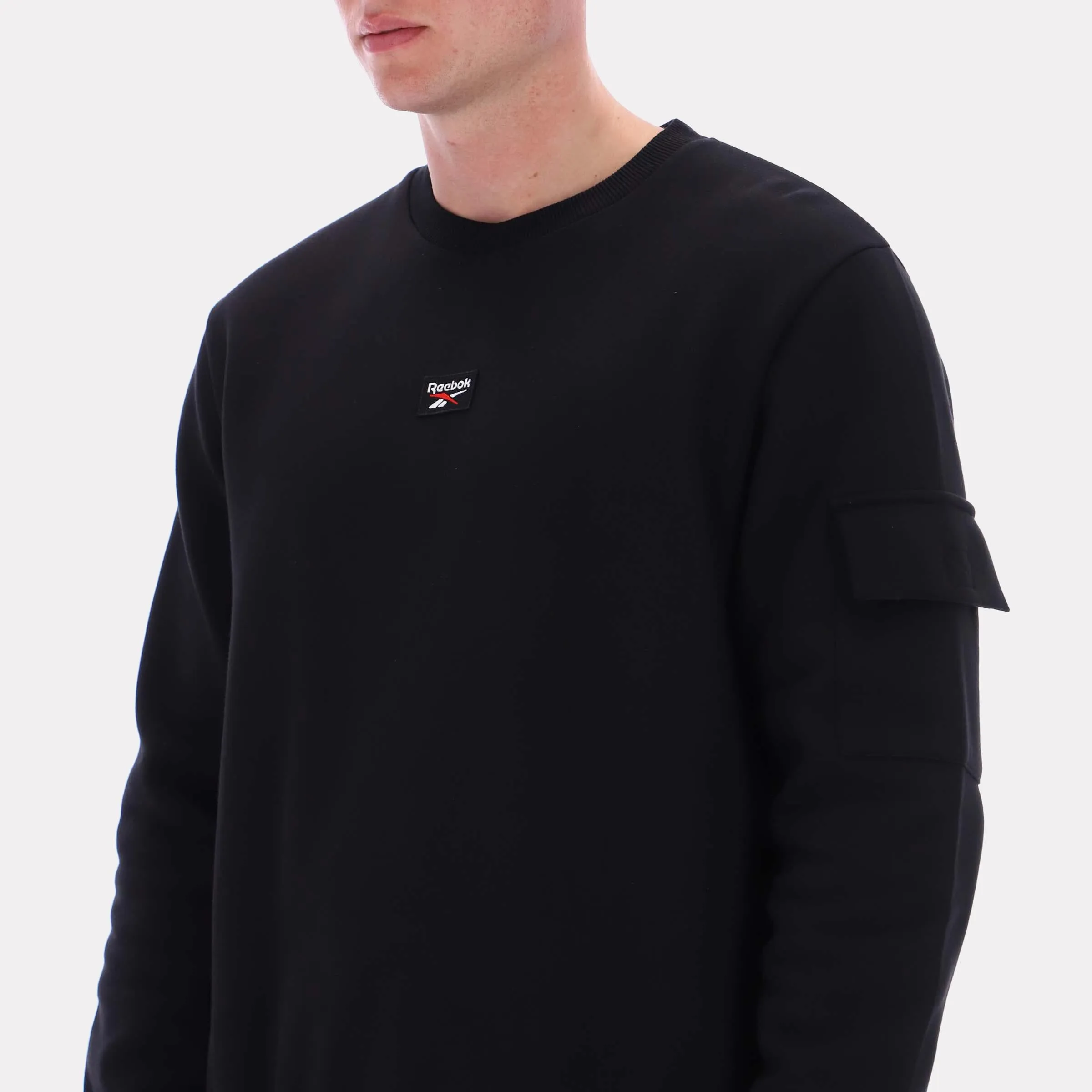 Reebok Apparel Men Reebok Essential Logo Sweatshirt BLACK sold by Reebok product image thumbnail 3
