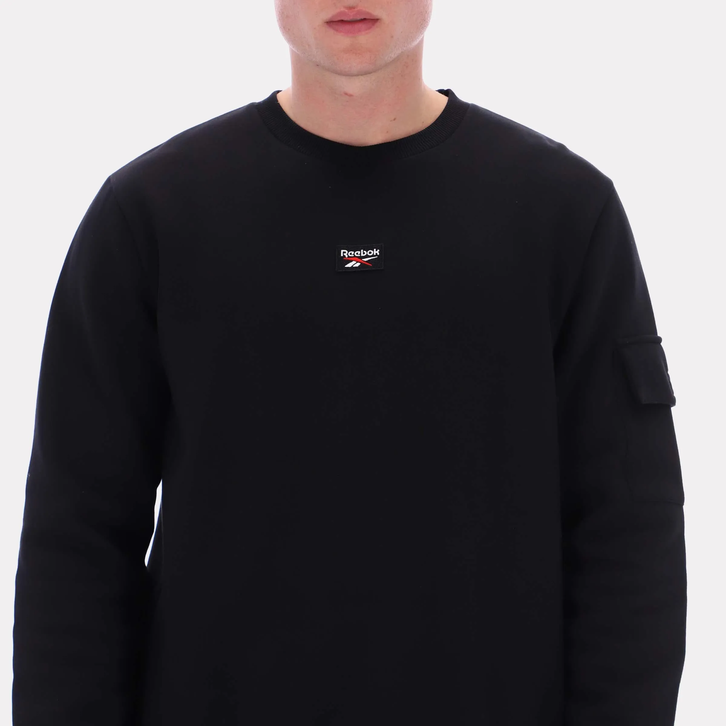 Reebok Apparel Men Reebok Essential Logo Sweatshirt BLACK sold by Reebok product image thumbnail 4