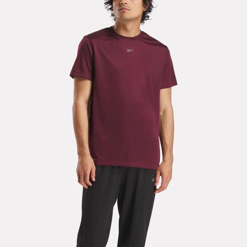 Reebok Apparel Men ID Train Short Sleeve Tech Tee BLACK CHERRY made by Reebok